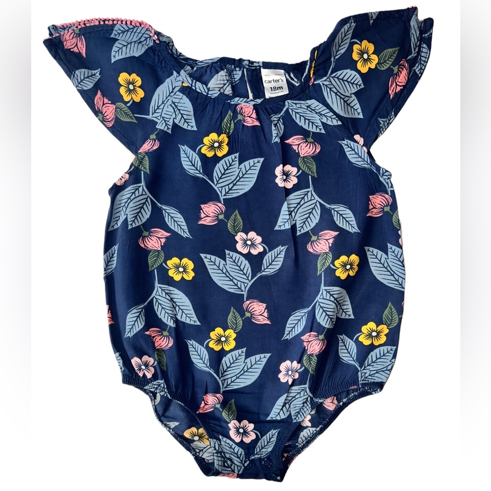 Carter's Navy Floral Baby Romper (3 DAY SALE PRICE 💖 SEND OFFERS💖)